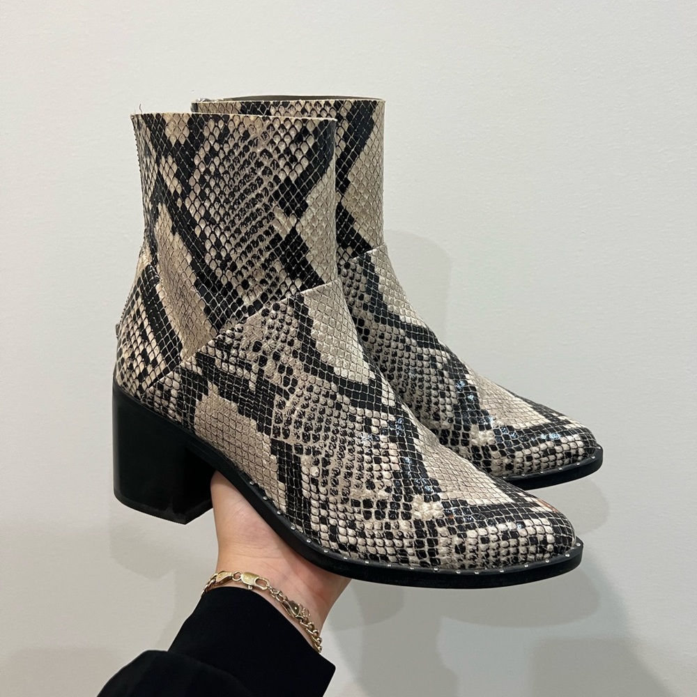 Treasure & Bond snake skin booties